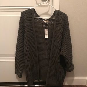 Green oversized cardigan